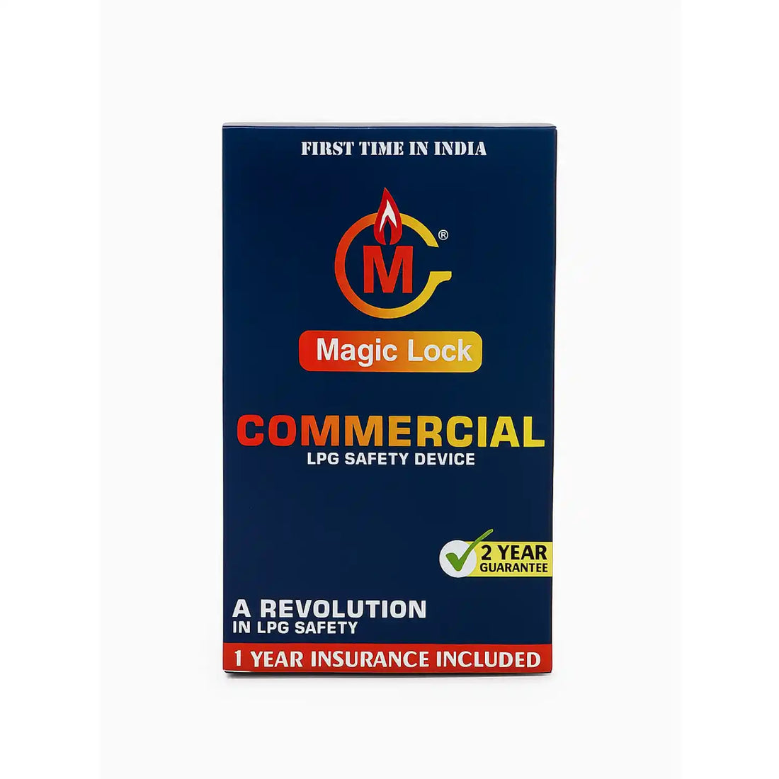 Magic Lock Commercial Gas Safety Device with Auto Shut-Off Technology | LPG Gas Leak Detector with Alarm | Fire Protection for Hotels, Construction Sites,  Restaurants & Industrial Kitchens