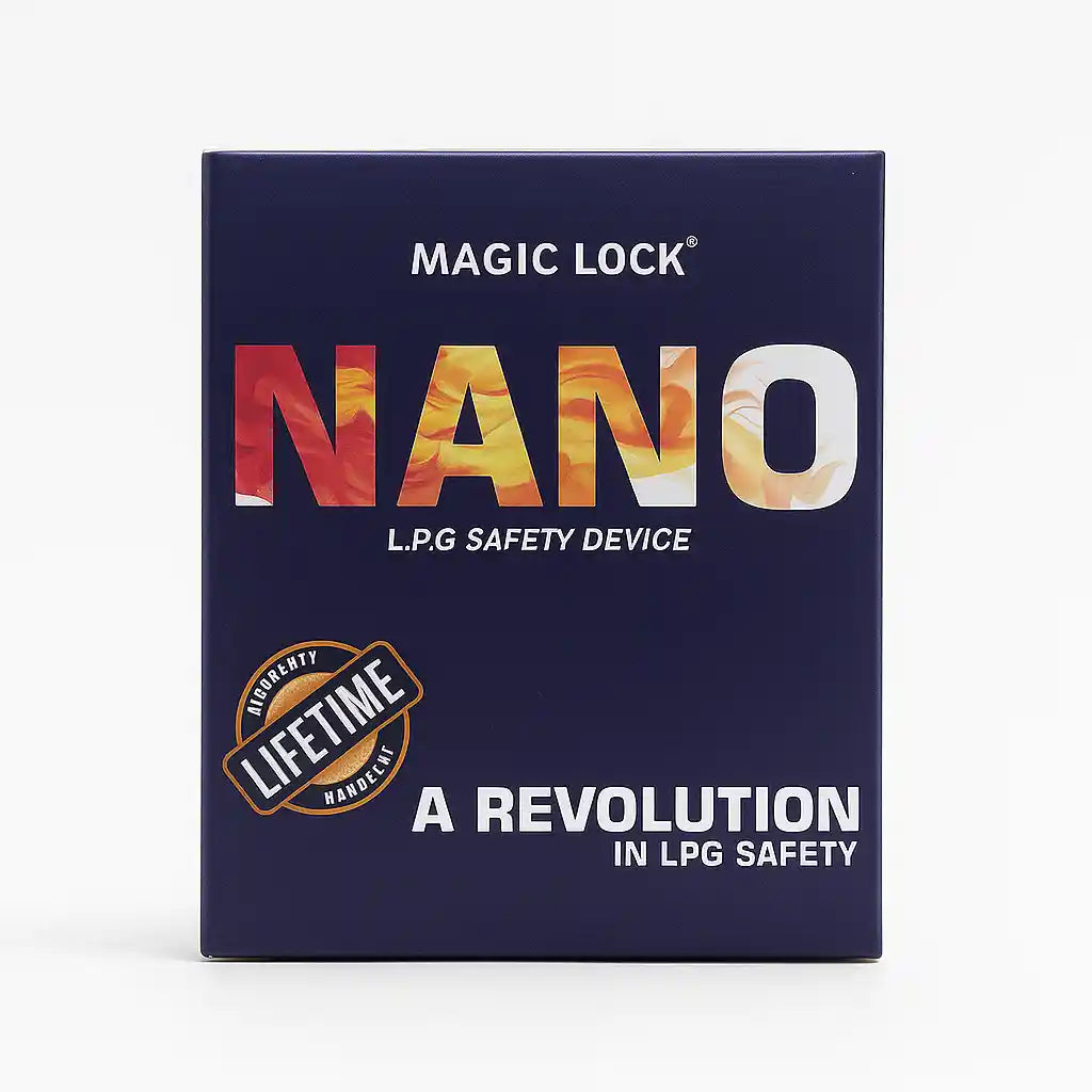 Magic lock Nano Technology Gas Safety Device | Gas Cylinder Safety Device | Gas Leak Detector | Gas Detector | Automatic Shut-Off