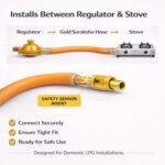 Magic Lock Gold Suraksha LPG Safety Hose 1.5 M – Built-in Auto-Lock Nano Safety Device, ISI & BIS Certified, 5-Year Warranty + ₹50L Insurance - Image 9