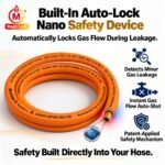Magic Lock Gold Suraksha LPG Safety Hose 1.5 M – Built-in Auto-Lock Nano Safety Device, ISI & BIS Certified, 5-Year Warranty + ₹50L Insurance - Image 6